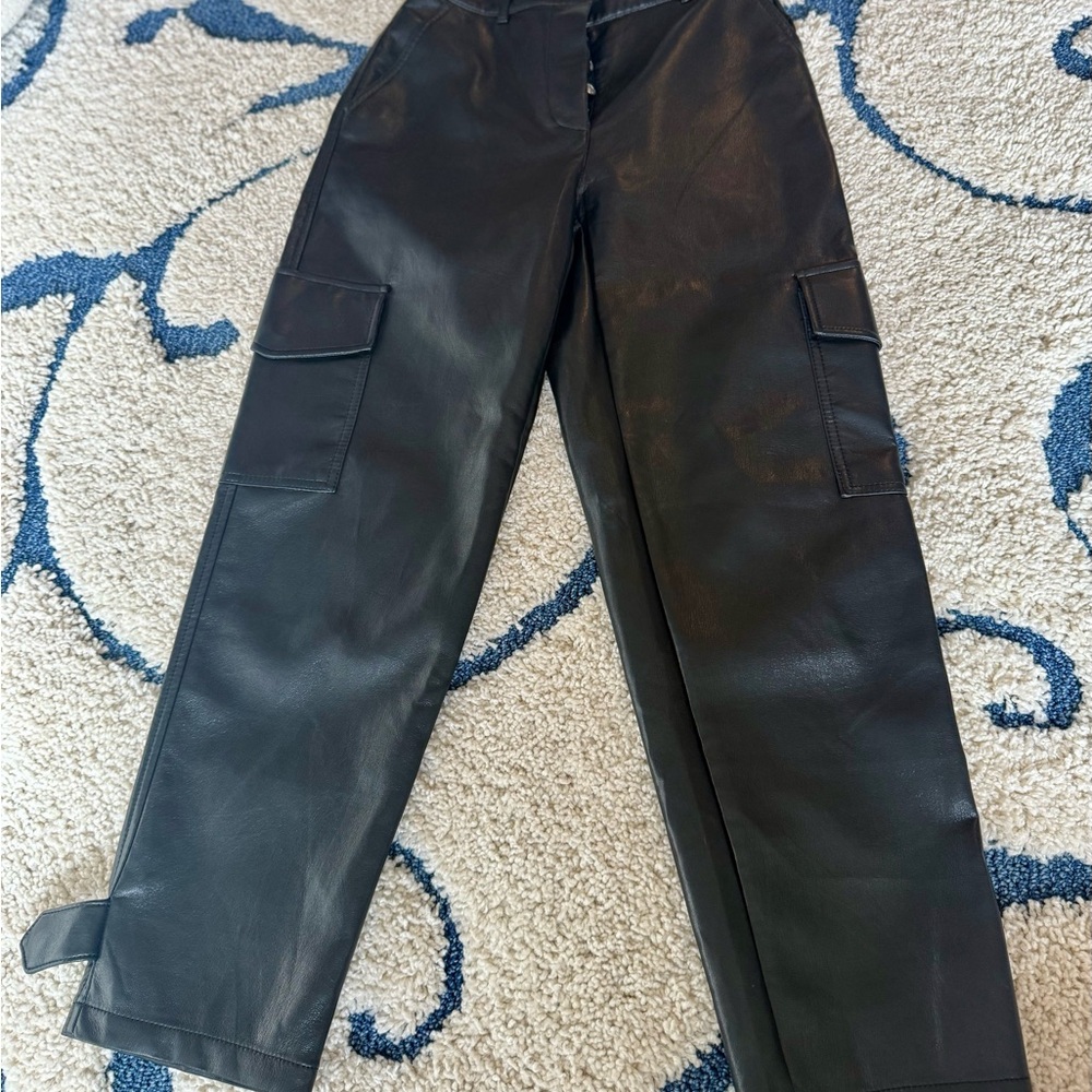 Wilfred Black Leather Pants